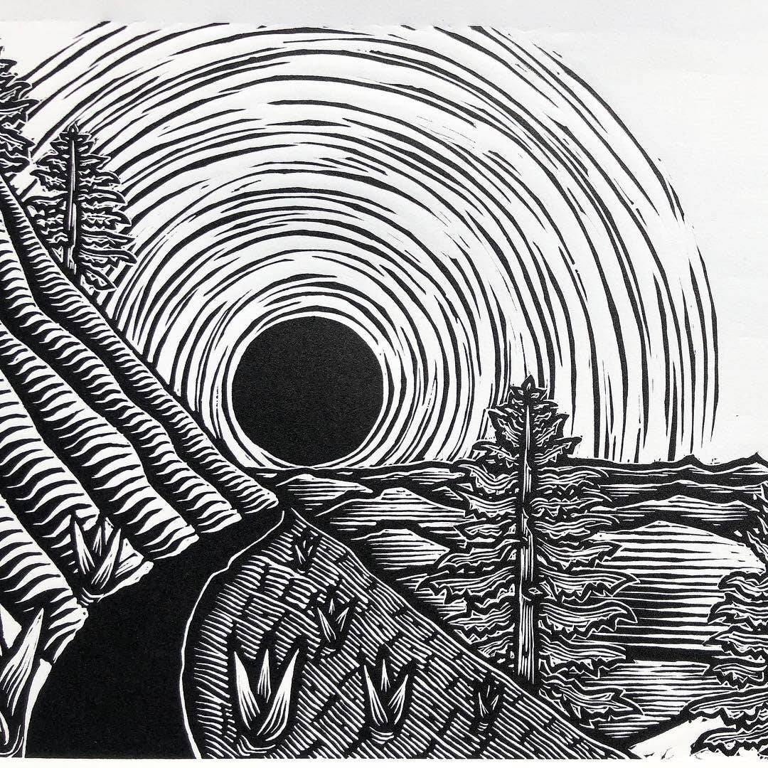 Lake Effect Press - Wholesale Art Print - The Golden Hour (Linocut)2