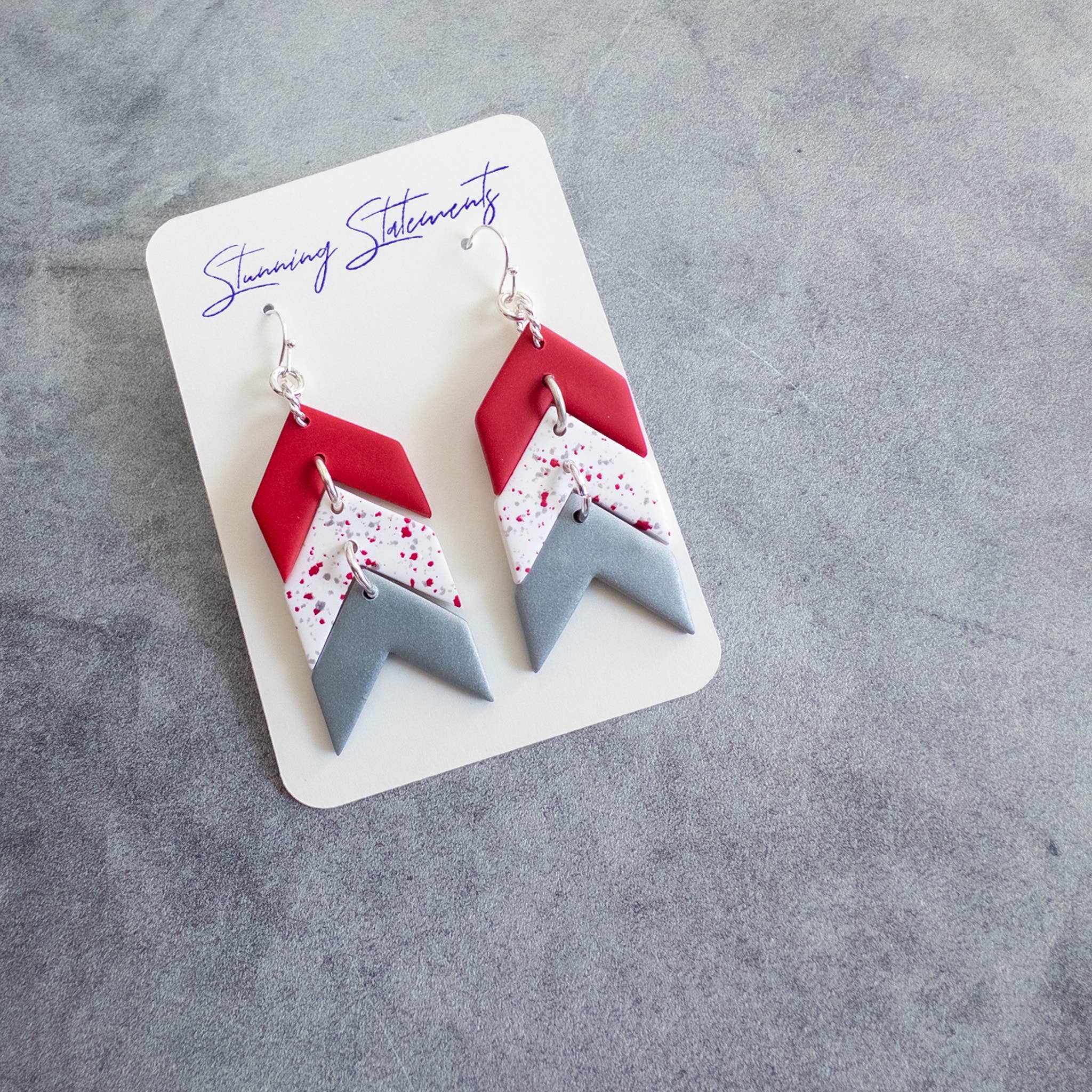 Stunning Statements - Wholesale Dangle Earrings - Tara Gameday School Spirit Clay Earrings15