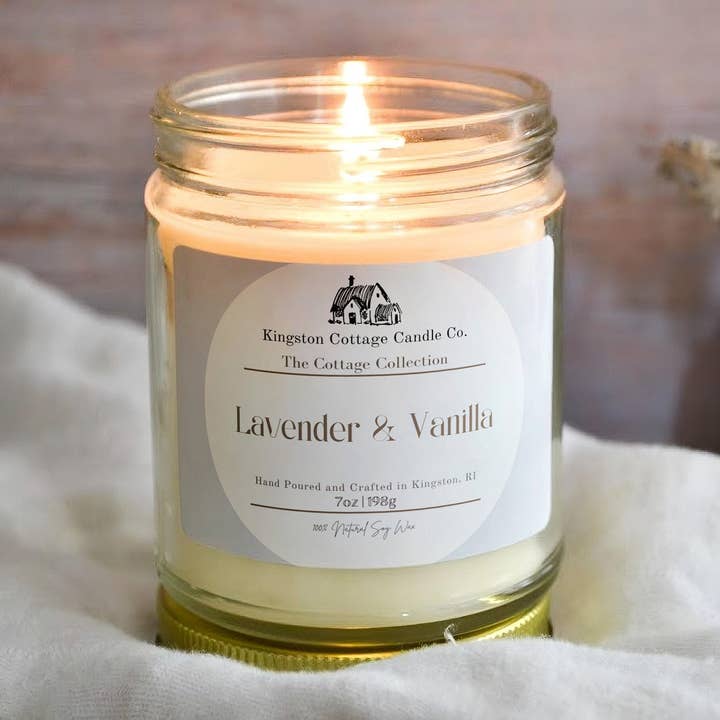 Lavender and Vanilla Candle for wholesale by Kingston Cottage Candle Co.
