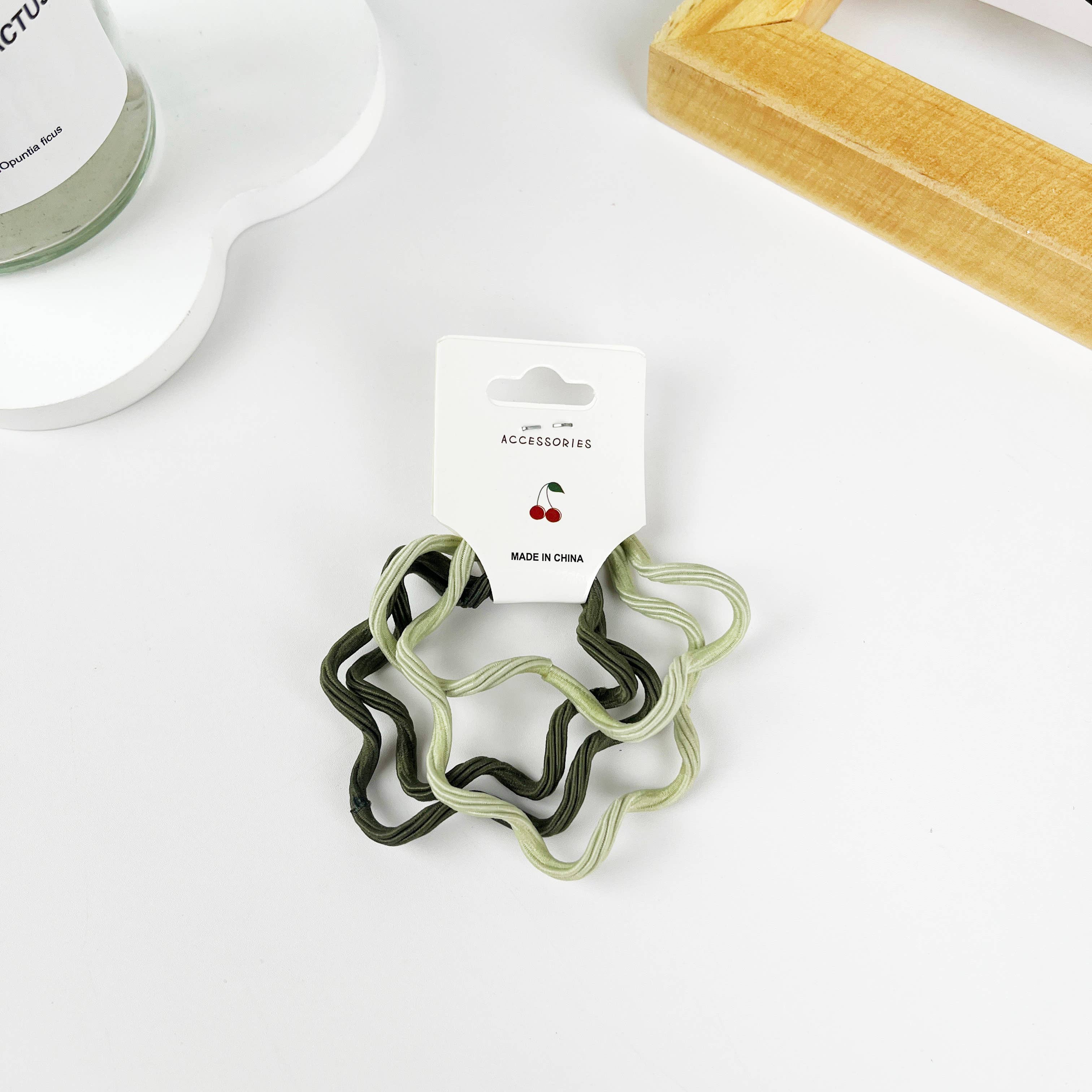 mildstyles - Wholesale Hair Tie - 4 pack of candy-colored high elastic wavy hair ties1