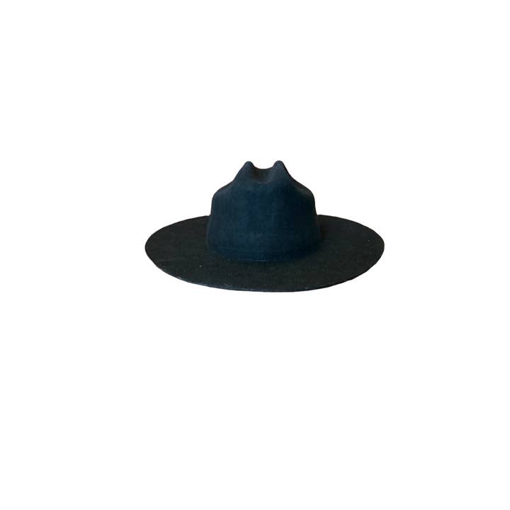Wilder and Soul Wholesale Hats - Wholesale Fedora - Women's - The Quinn Cattlemen Wool Felt Hat - Black