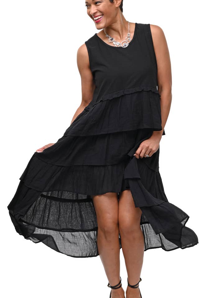 Vestido Rio CS110 en negro* para venta al por mayor de Tulip Clothing