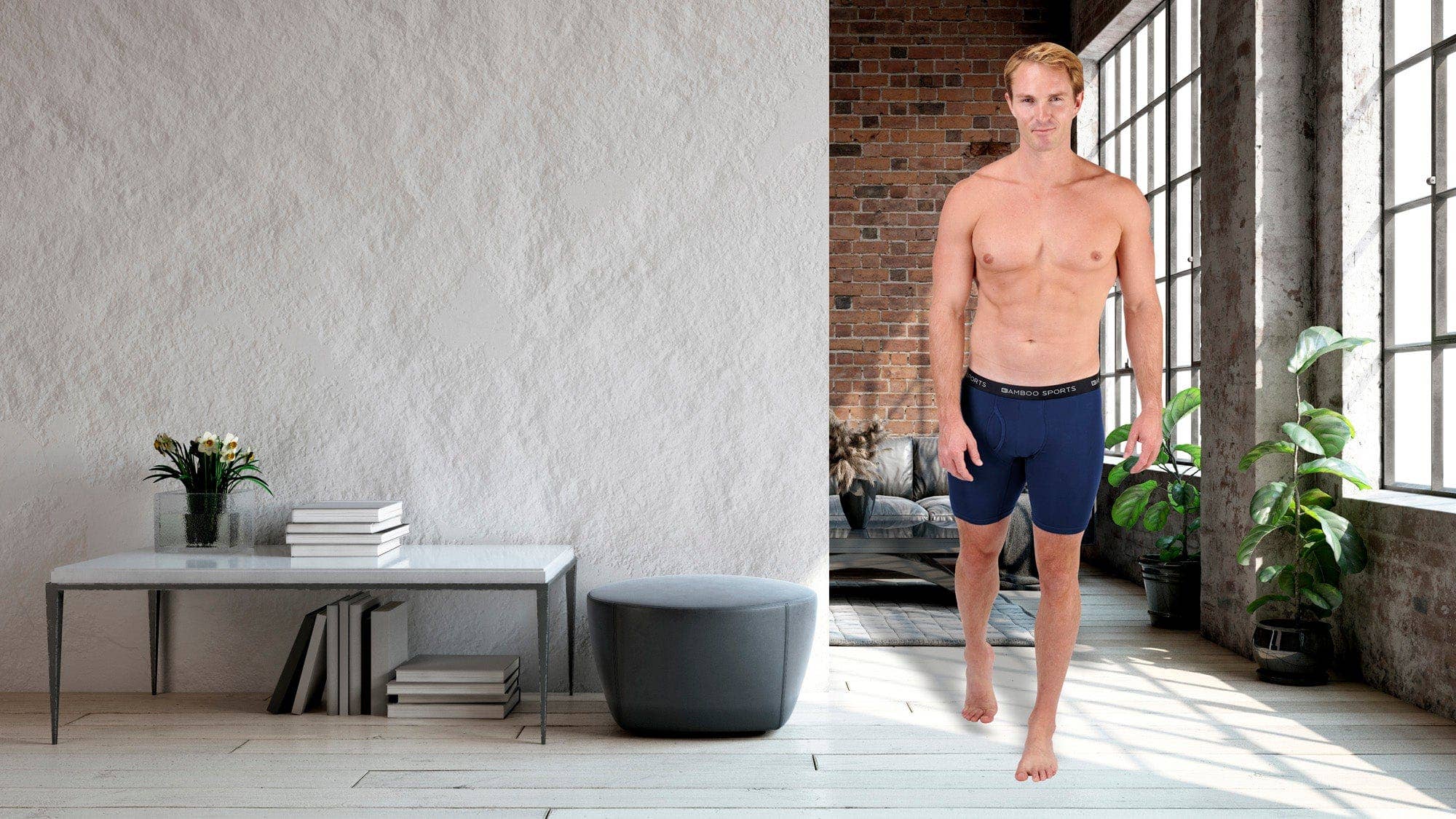 Bamboo Sports - Vendita all'ingrosso Intimo - Uomo - Boxer da uomo in rayon di bambù con cuciture interne da 15,2 cm, confezione da 417