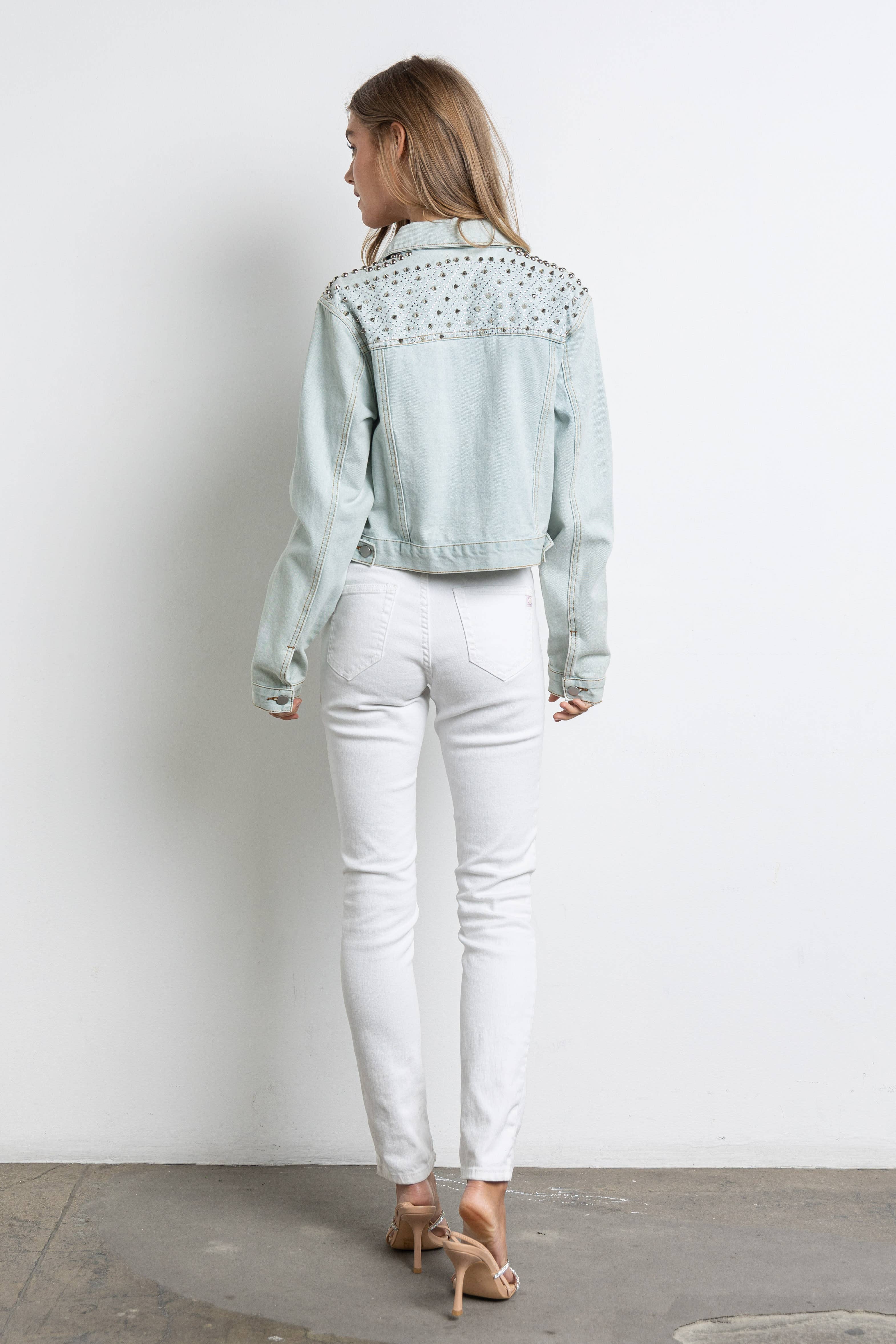 KIWI – Casaco de ganga - Mulher por atacado – J2187 Casaco Ganga Embelezada6