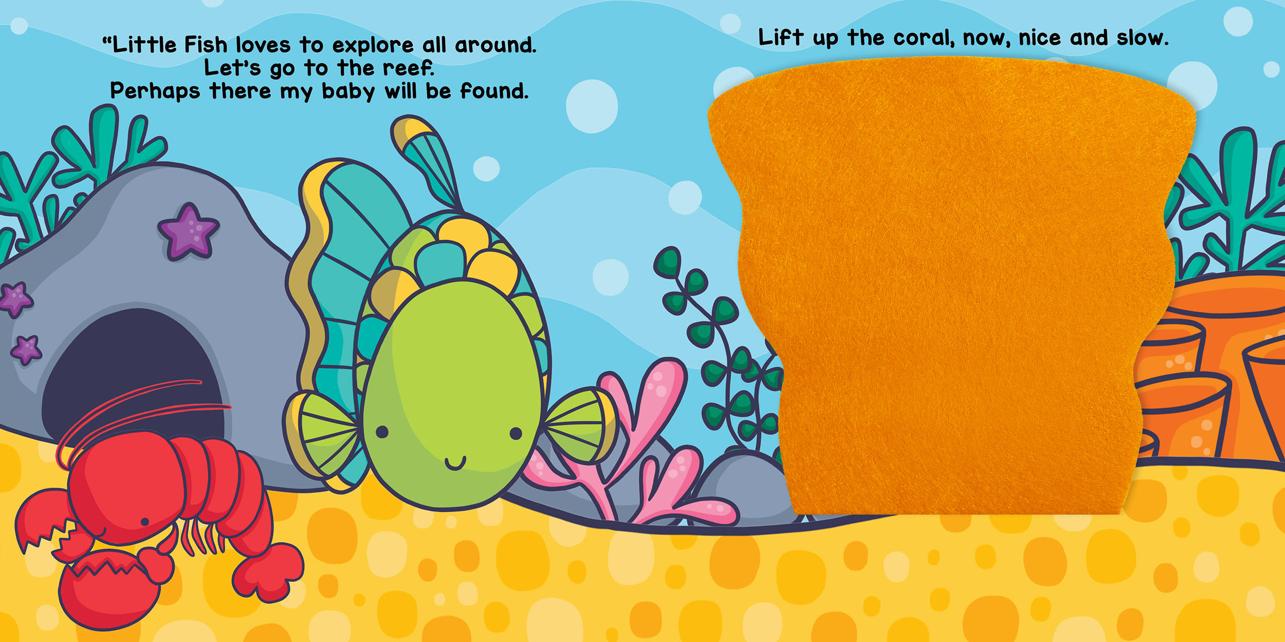 Little Hippo Books - Wholesale Baby & Toddler Book (0-2) - Peek and Seek- In the Ocean  -With Lift-the-Flap Felt Pieces2