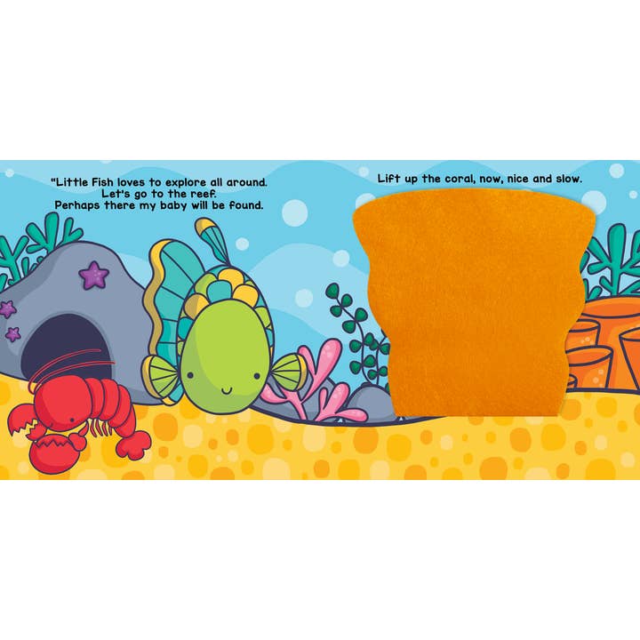 Little Hippo Books - Wholesale Baby & Toddler Book (0-2) - Peek and Seek- In the Ocean -With Lift-the-Flap Felt Pieces2
