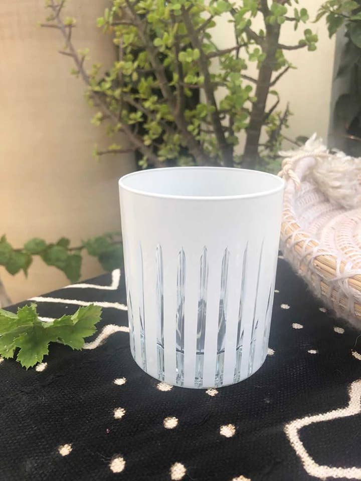 Set of 6 Drinking Glasses Carved "Versaille" for wholesale by Scents and Feel