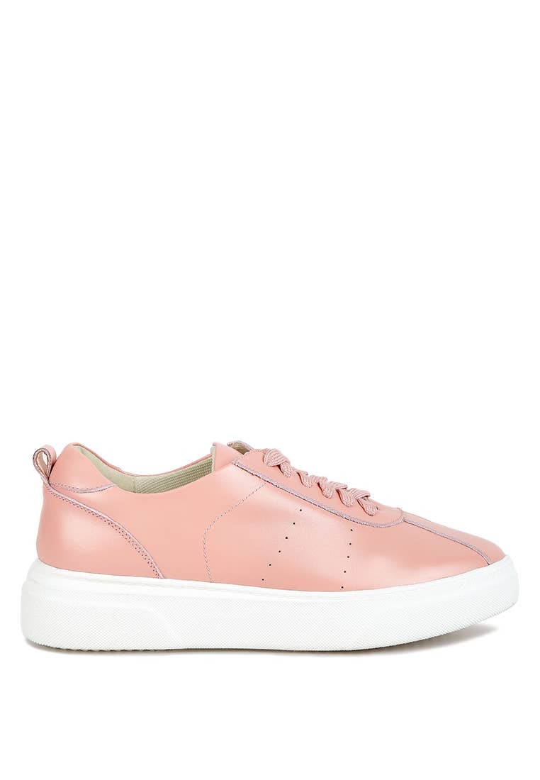 Rag Company - Vente Baskets tendance – femme - Sneakers à lacets en cuir uni Magull7