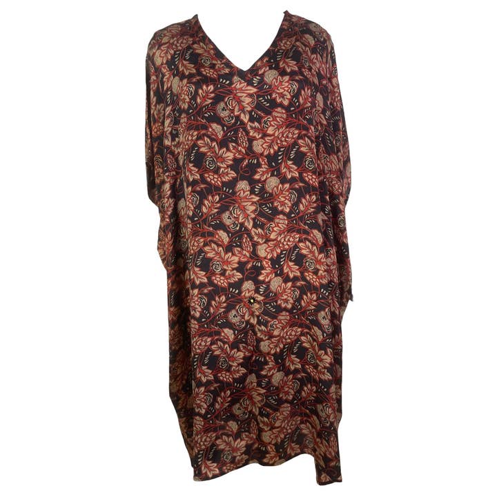 PRC8070 Avatar Pure Silk Midi Length Kaftan for wholesale by sariKNOTsari