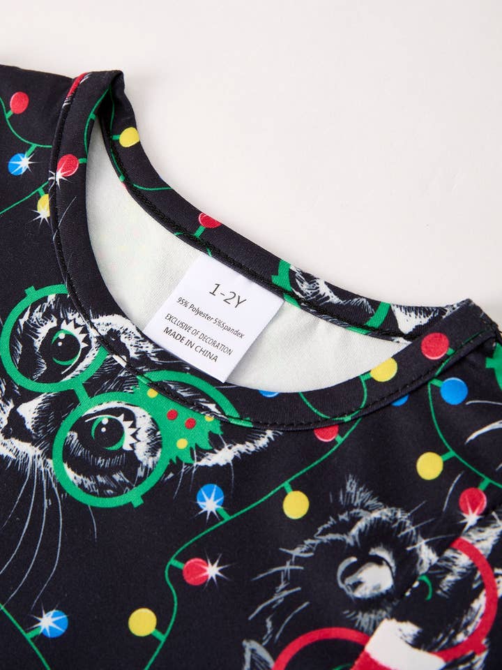 Rylee Faith Designs - Wholesale Dress Set - Baby - Winter Christmas Print Girls Dress Set (2 Pieces)3