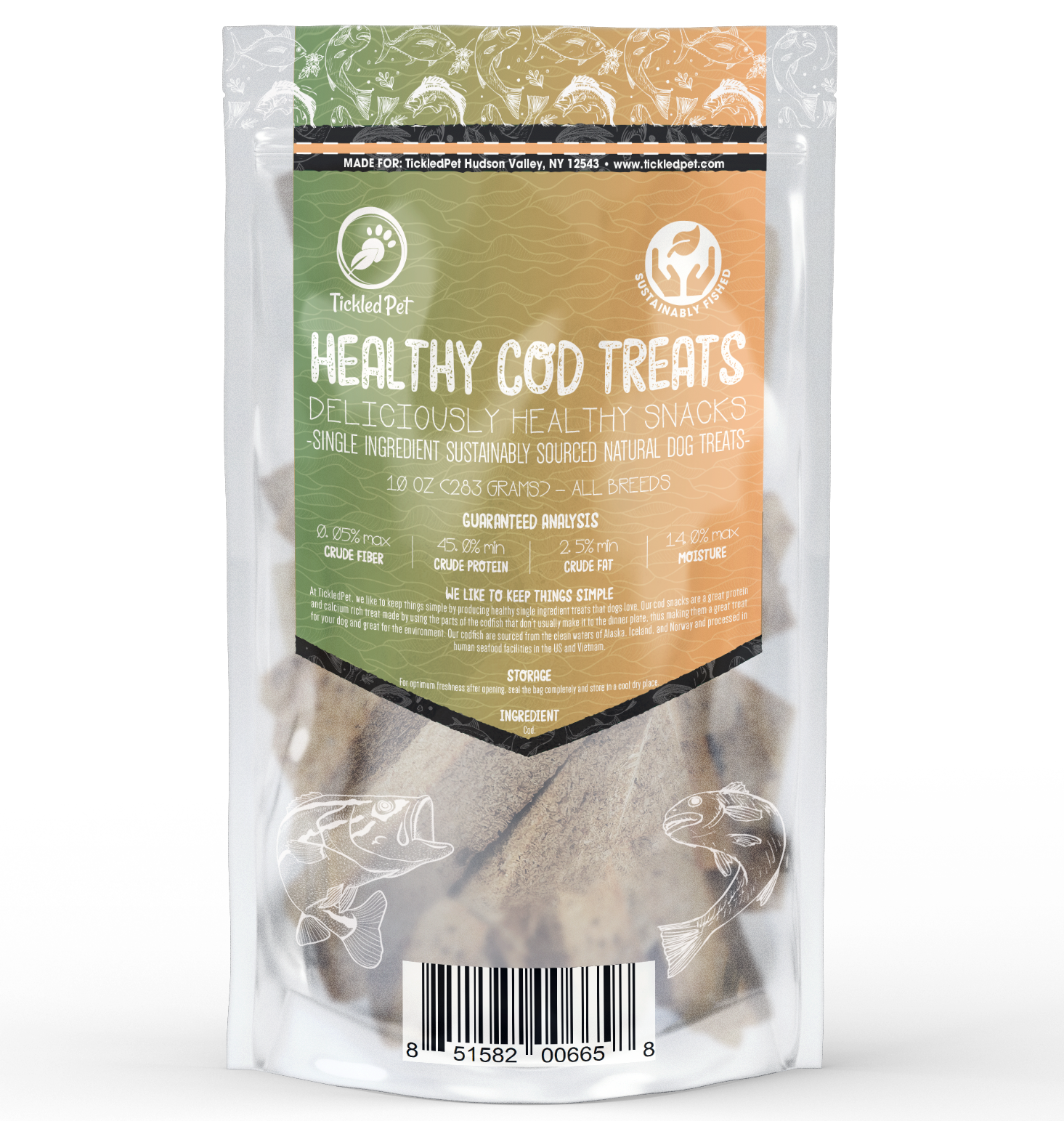 TickledPet - Vente Friandises – chien - Snacks à la morue 10 oz2