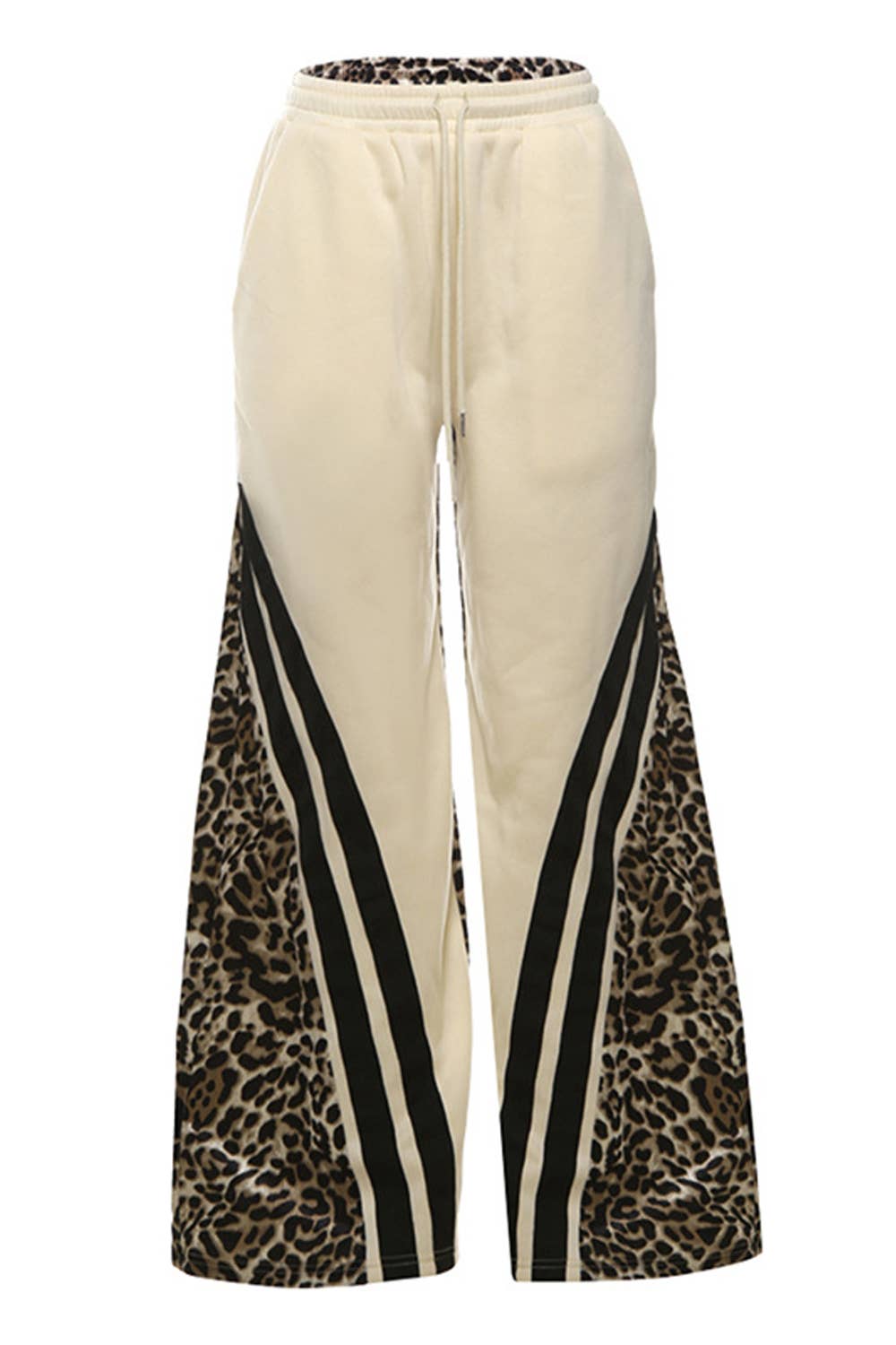 NEWGENS - Wholesale Athletic Pants - Women's - NP4035A Leopard Contrast Track Pants7