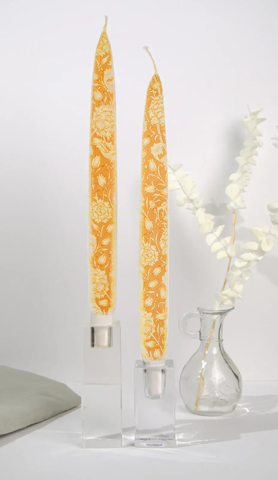 Flatyz EU - Wholesale Tapered Candle/Candlestick - Taper Candles - Wild Tulip, William Morris - Set of  2 Taper3