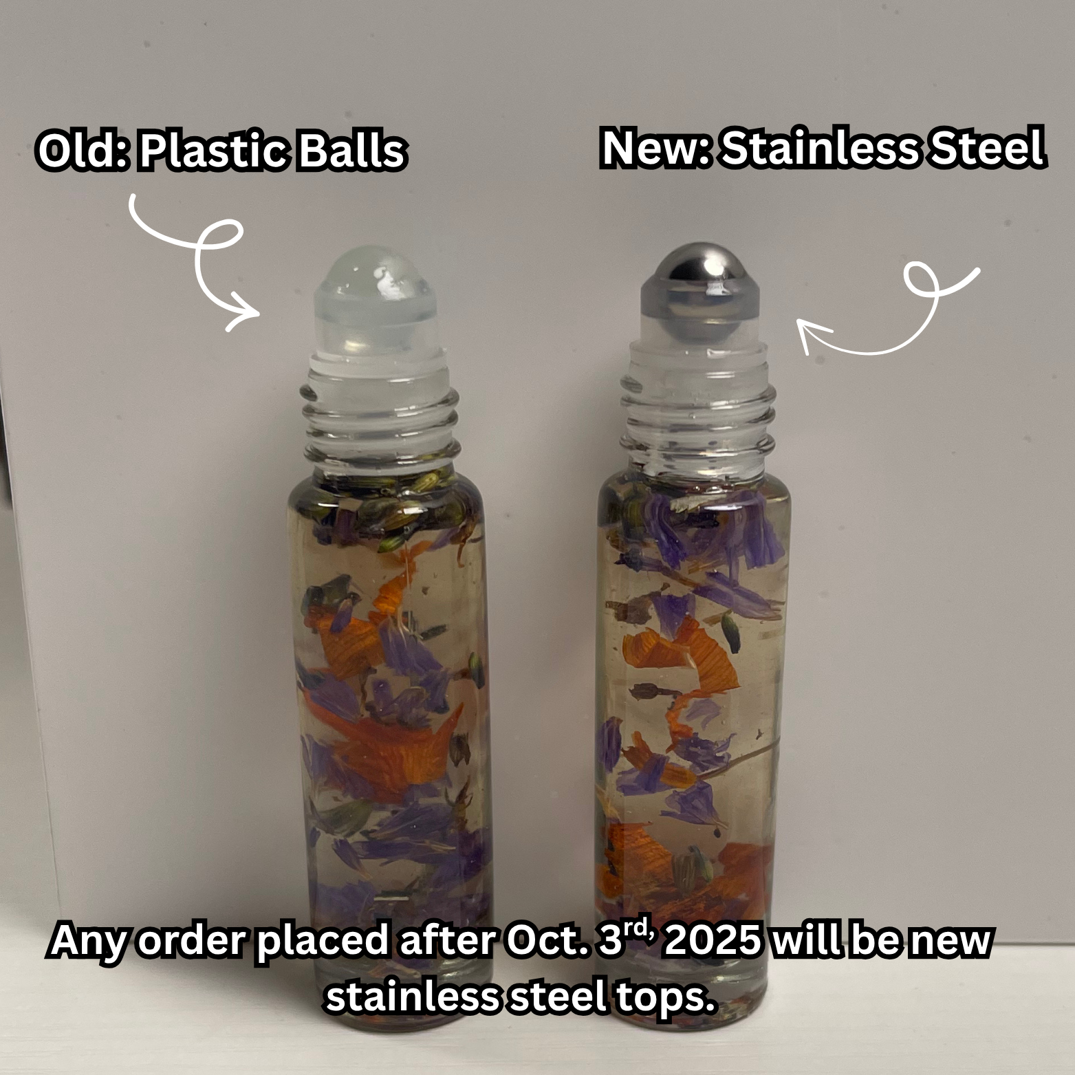 Mystic Showers - Venta al por mayor Aceites esenciales con aplicador de bola - Roll-ons de aceites esenciales con cristales y hierbas | Listos para etiquetar8