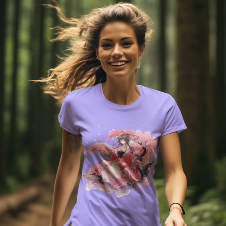 Cherry Blossom Tee for wholesale by Rose’s Colored Designs