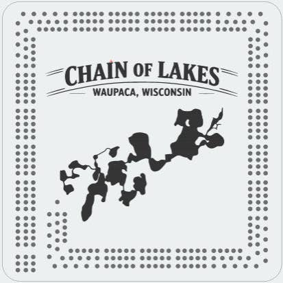 Custom Waupaca Chain of Lakes Cribbage Board with Storage for wholesale by Arts and Craftsmanship