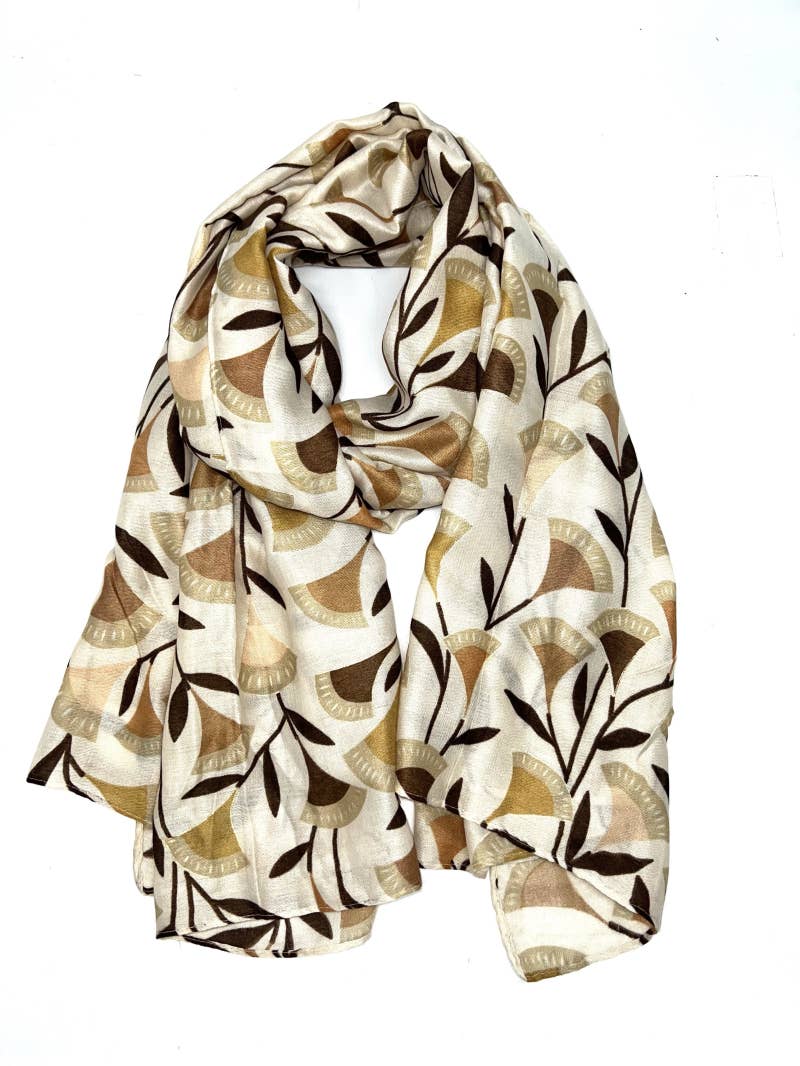 LINETA – Großhandel Kopftuch – Damen – HH-242 Schal mit geometrischem Muster und Goldakzenten4