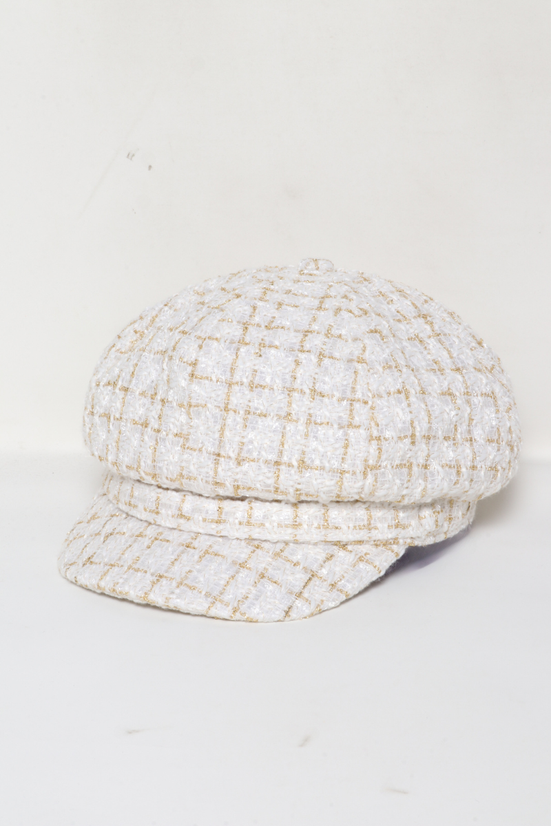David And Young - Wholesale Newsboy/Schoolboy Hat - Women's - Glittery Tweed Over Sized Cabbie Fall Winter Hats4