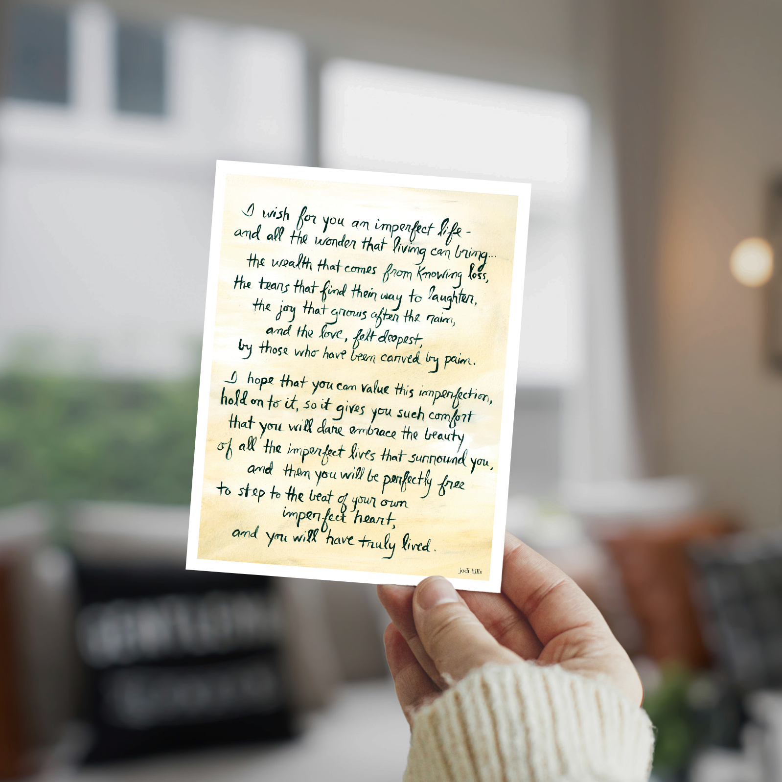 Studio J by Jodi Hills - Vendita all'ingrosso Biglietti di auguri generici - vita imperfetta ⎮ Biglietto di Auguri Parole1