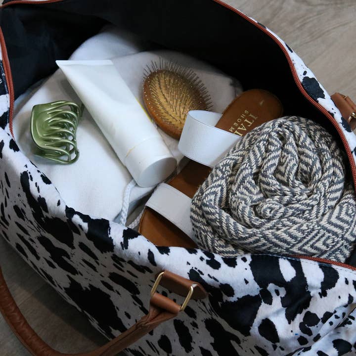 Jory - Wholesale Weekender Bag - Women's - Cowhide Weekender Bag - Black