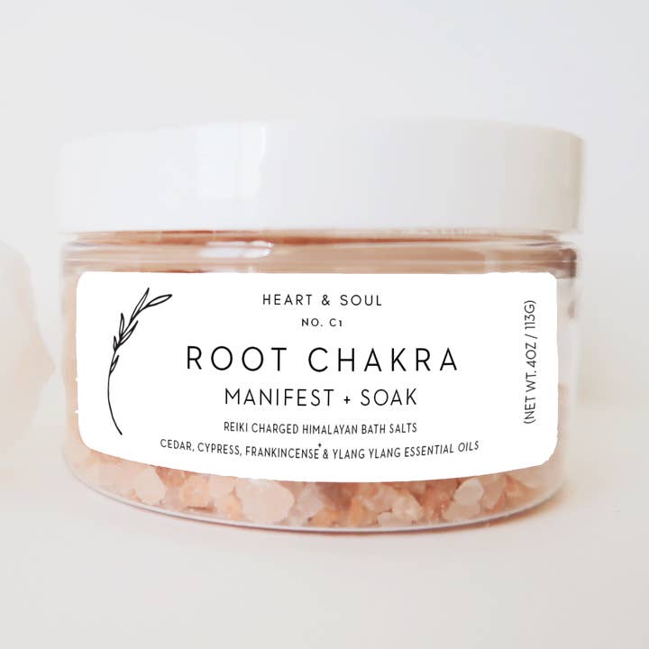 7 Chakras - Reiki-Charged Healing Bath Salts - 4 oz for wholesale by Heart & Soul