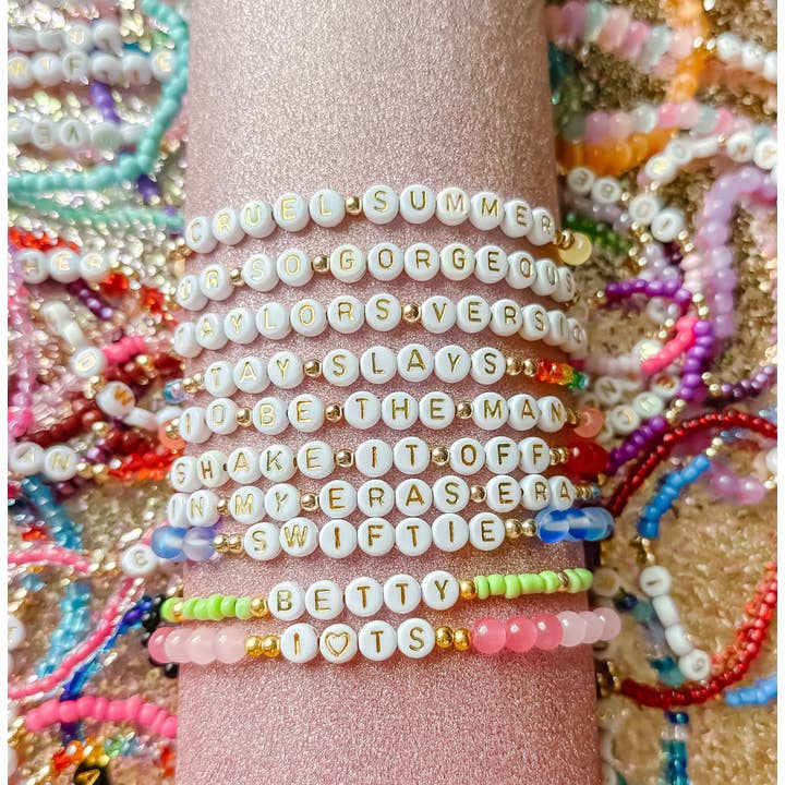 Korr Sticker Co - Wholesale Jewelry Set - Set of 10 Beaded Eras Tour Friendship Bracelets - Swifites1