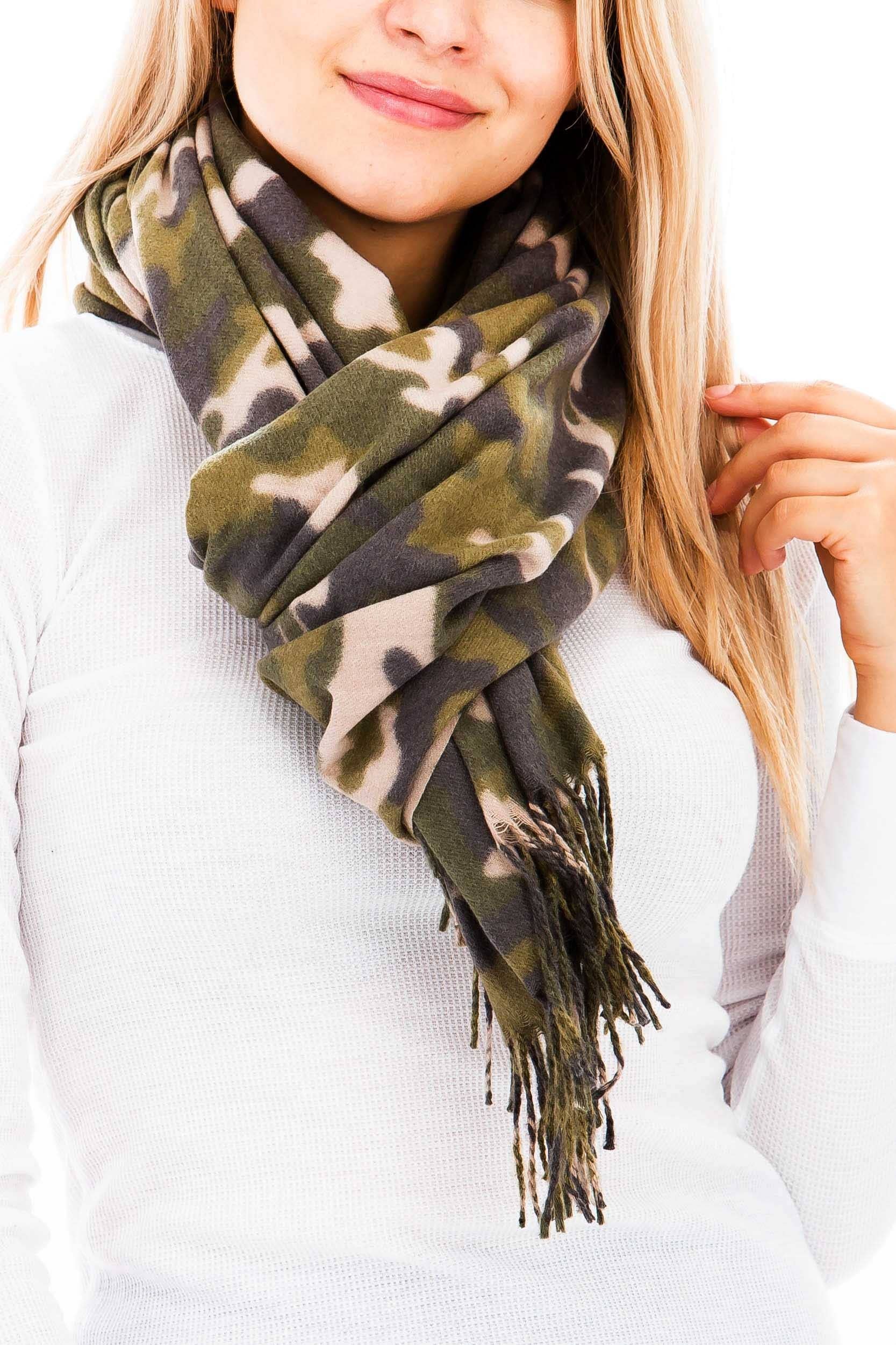 Cap Zone – Großhandel Schal – Damen – Tarnung Kunst-Kaschmir-Schals1