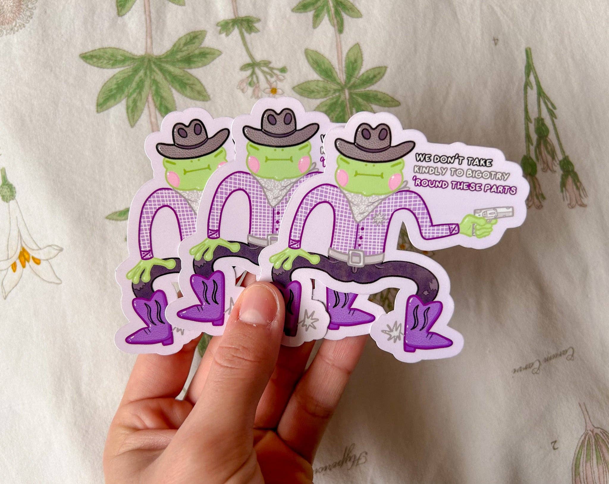 Hollandaize Art – Adesivo por atacado – Pride Cowboy Frogs | Não levamos gentilmente ao bigotry Sticker12