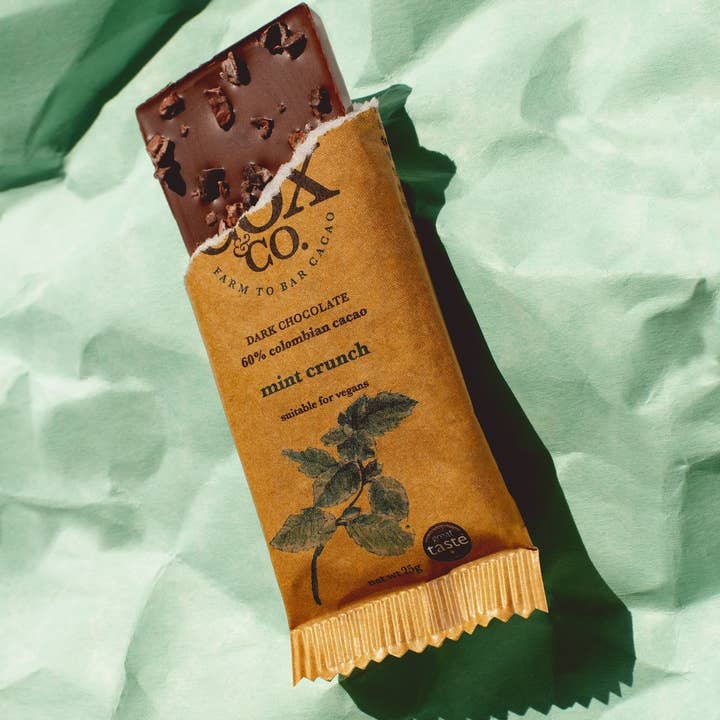 Cox&Co - Wholesale Chocolate Bar - Mint Crunch 60% Dark Chocolate bar - 70g3
