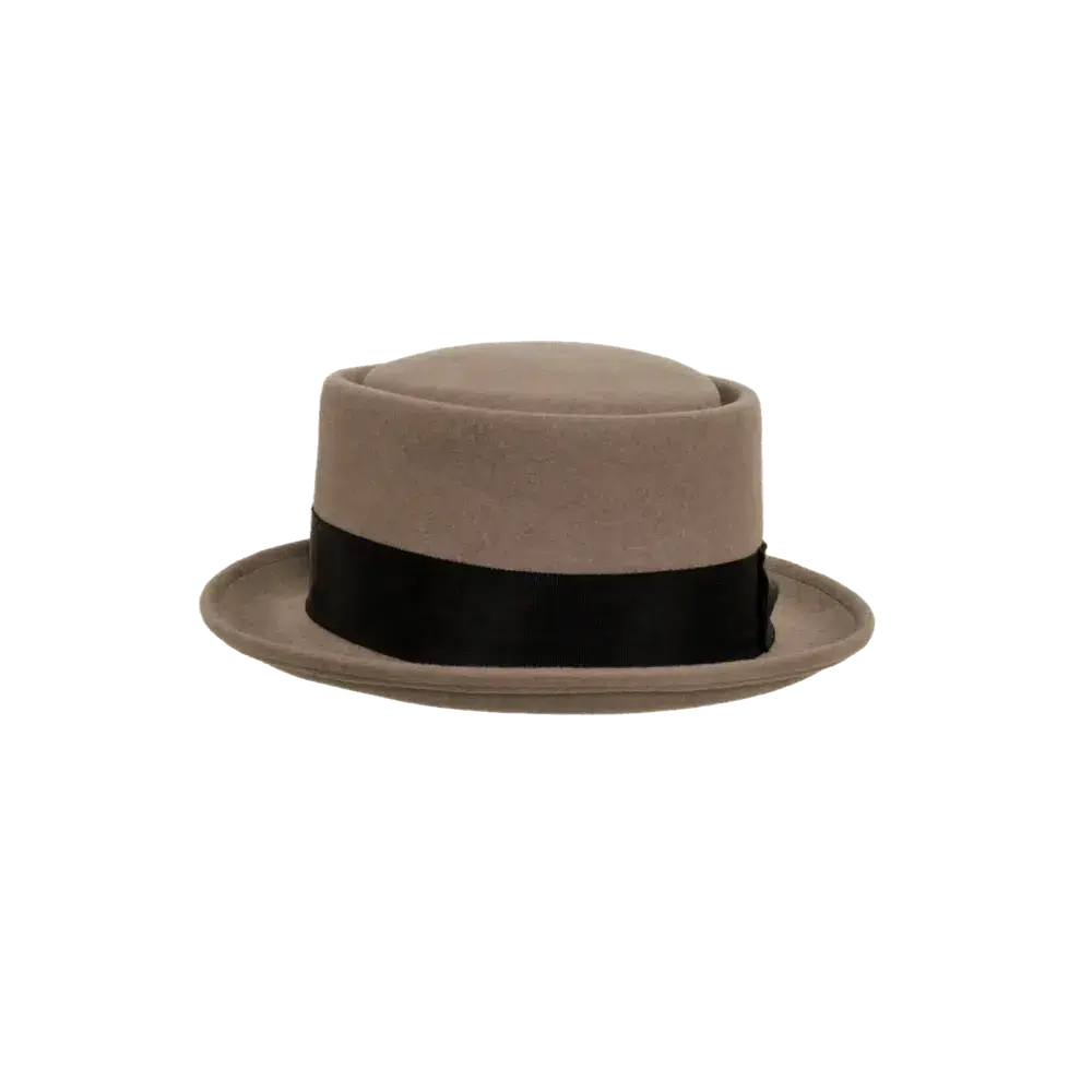 American Hat Makers - Vendita all'ingrosso Fedora - Unisex - Cappello Pork Pie in Feltro di Lana Schiacciabile - Stile Chi-Town6