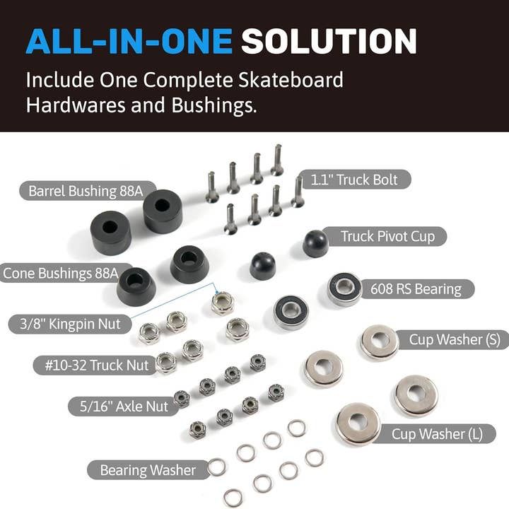Elos - Wholesale Sporting Accessories - Elos Skateboard Hardware Kit1