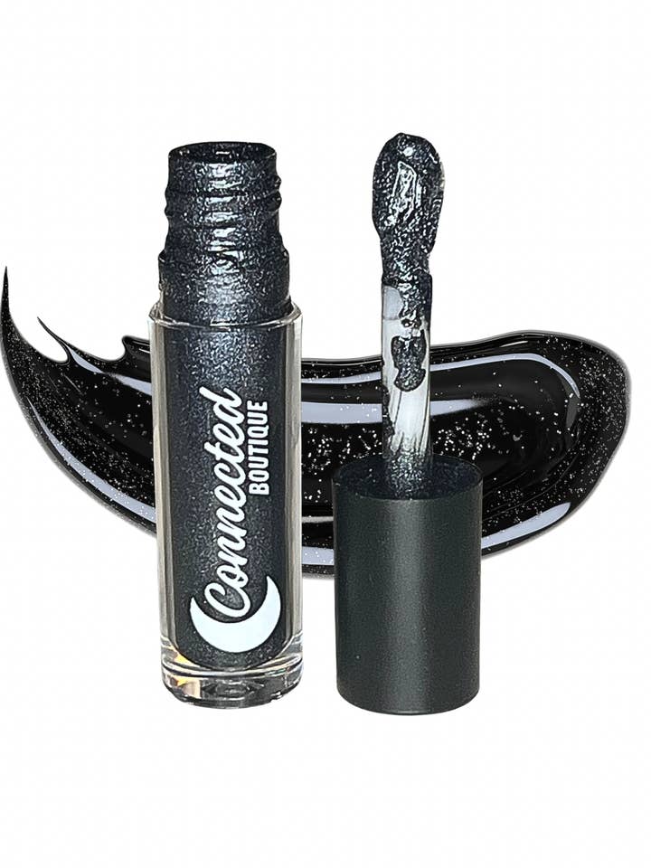 Ombre à paupières crème noire avec des reflets holographiques pour la vente par Connected Boutique