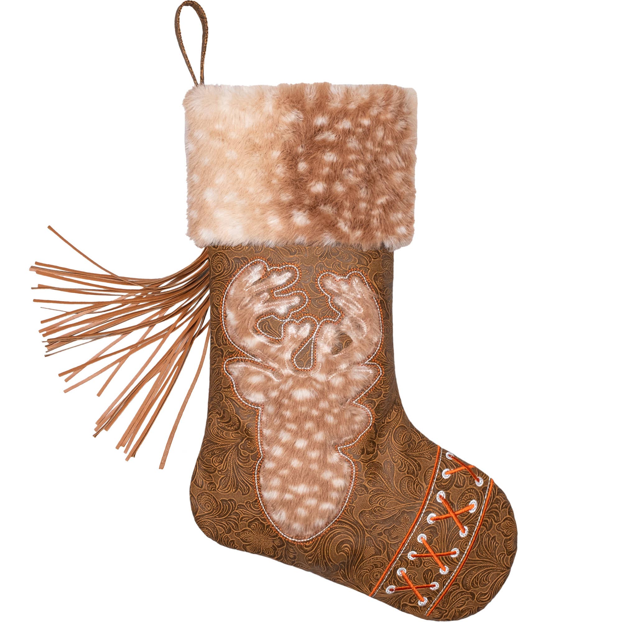 GEXWORLDWIDE – wholesale Holiday Stocking – New Western Cowboy Embroidered Christmas Stocking1