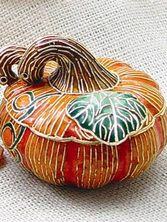 Cloisonné Lille Græskaræske for engroshandel hos Value Arts