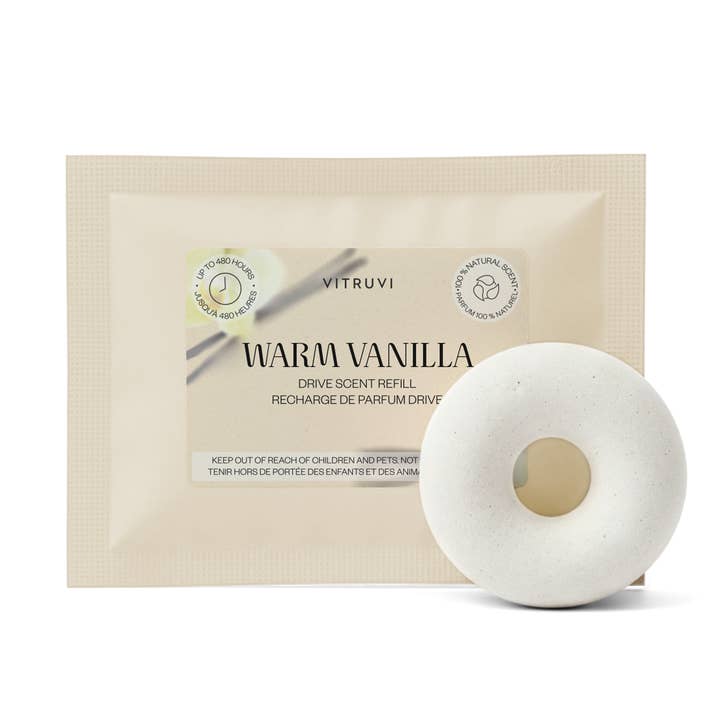 Warm Vanilla Drive Scent Refill for wholesale by Vitruvi