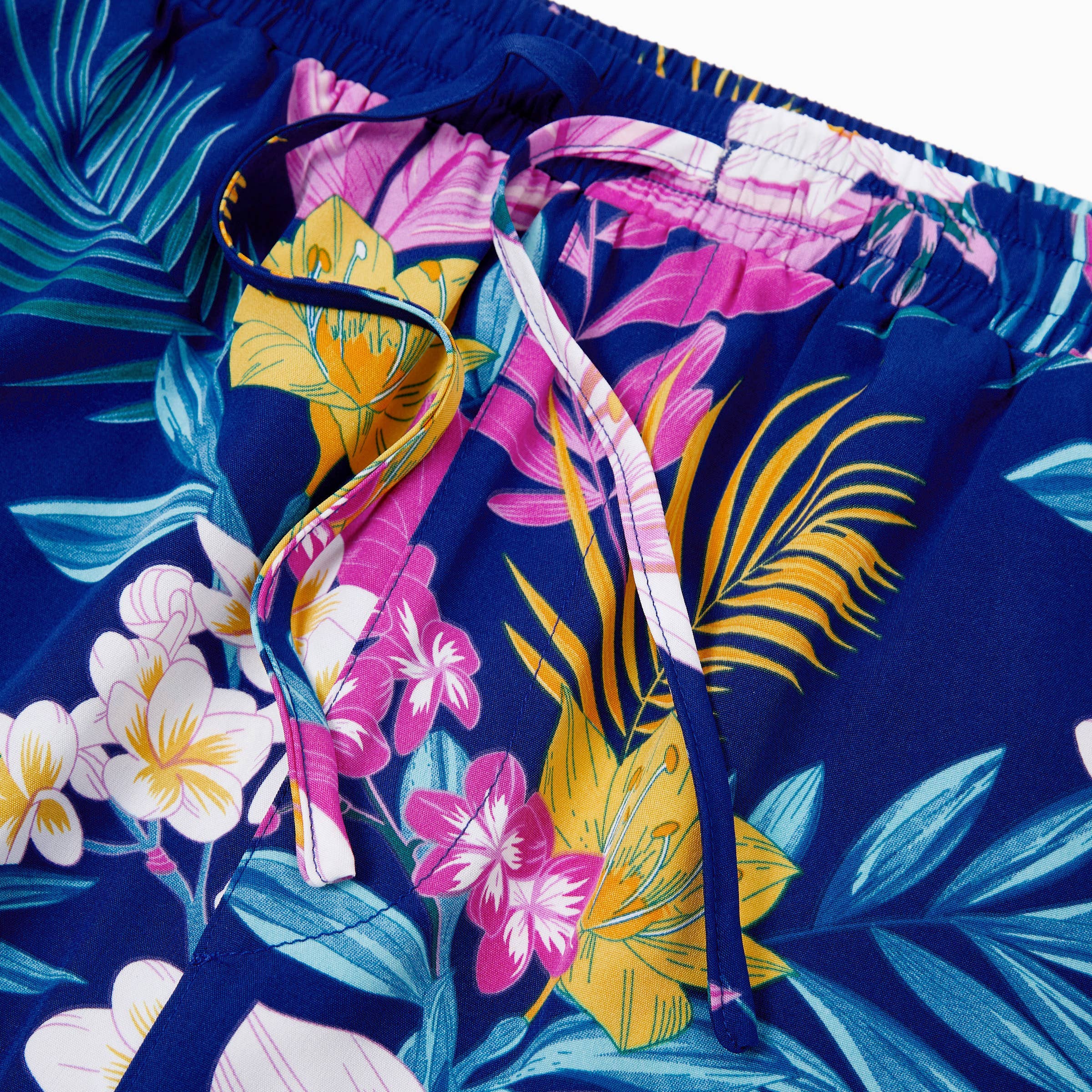 Blu profondo Abito o Set di Camicia e Pantaloncini Tropicale Hawaiano per Famiglia in vendita all'ingrosso su Faire26