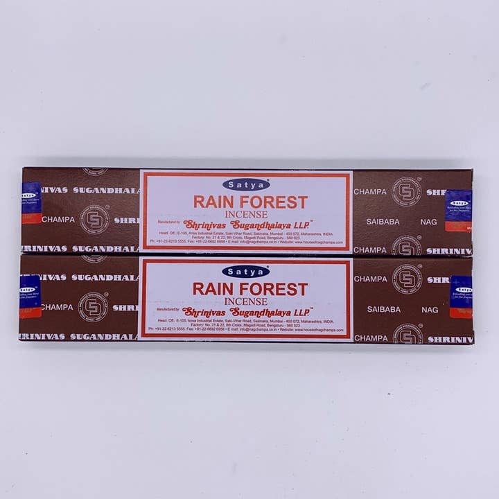 Satya Nag Champa - Rain Forest Incense Sticks (15 Gram Box) for wholesale by Magnifique Hearts