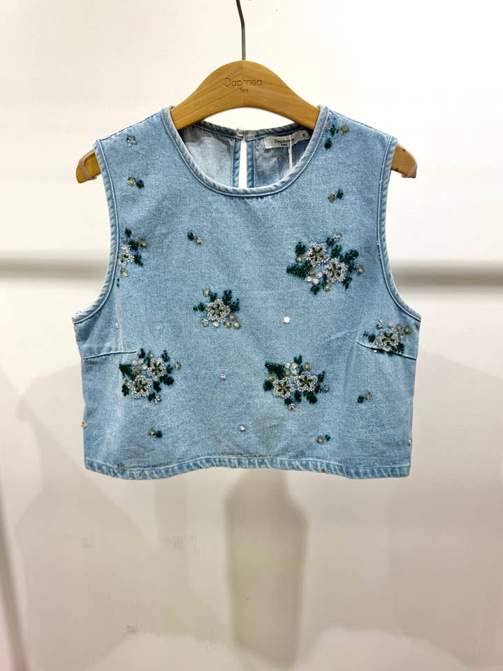 5821 DENIM TOP for wholesale by Daphnea