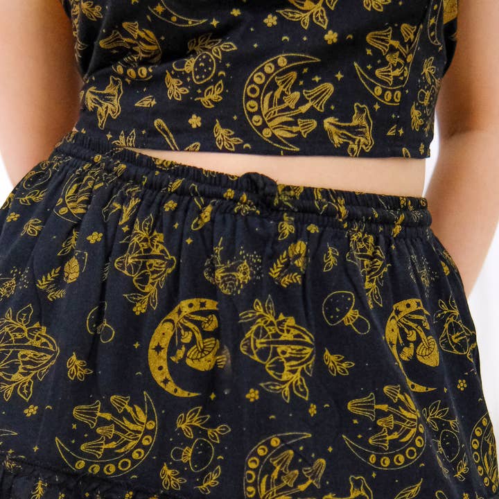 Karma Nepal Crafts - Wholesale Top & skirt set – Women's - Flowy Cotton Tiered Skirt with Pockets and Halter Top 1