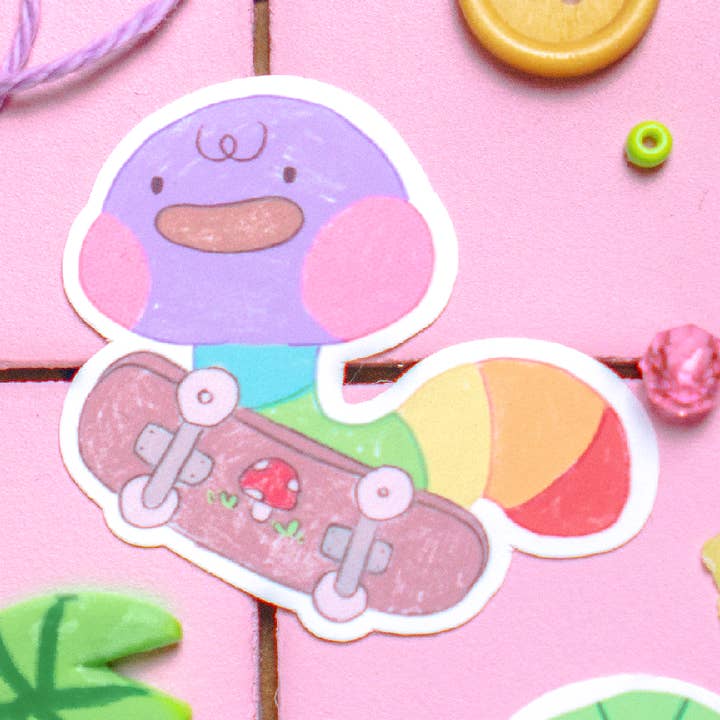 Autocollant Puddles the Rainbow Caterpillar ✿ pour la vente par pogpals