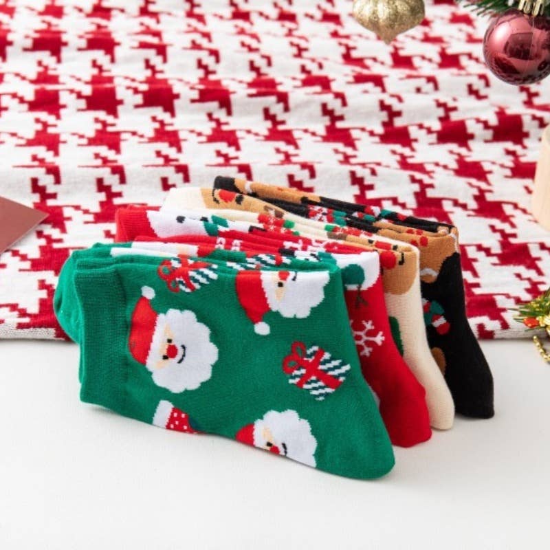 Sweetkama - Vente Chaussettes – femme - Chaussettes au-dessus de la cheville Joyeux Noël pour femmes SKASC41781