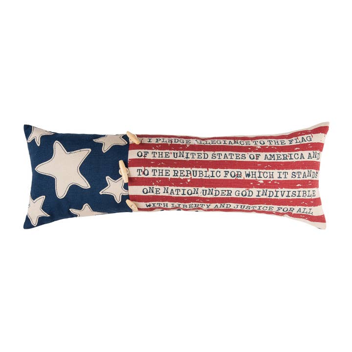 Patriotic Pledge Of Allegiance Flag 4th Of July Throw Pillow for wholesale by C&F Home