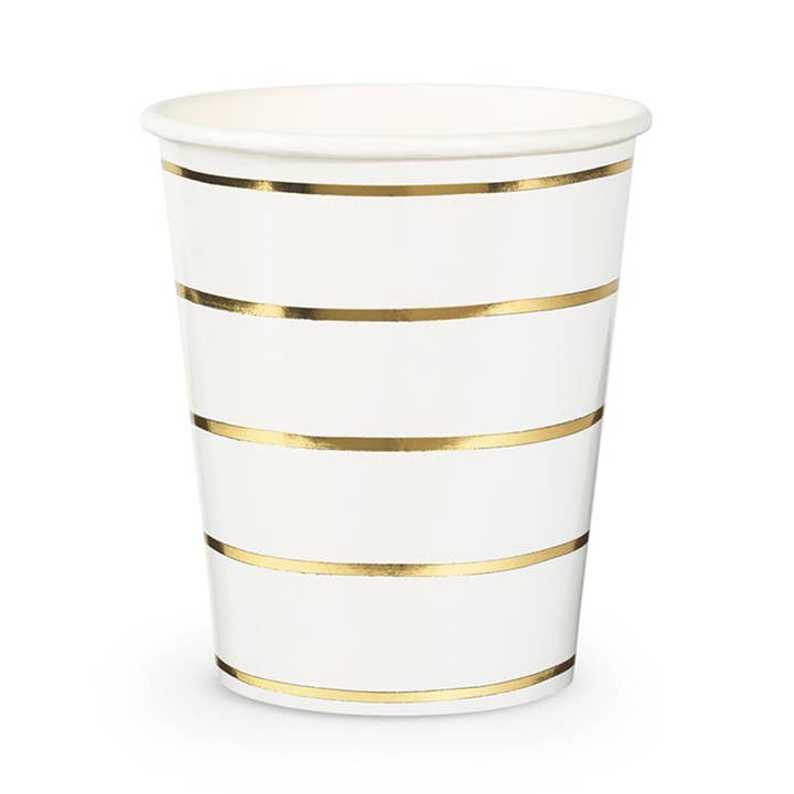 Jollity & Co. + Daydream Society - Wholesale Disposable Cup - Frenchie Metallic Striped 9 oz Cups - 8 Pk.3