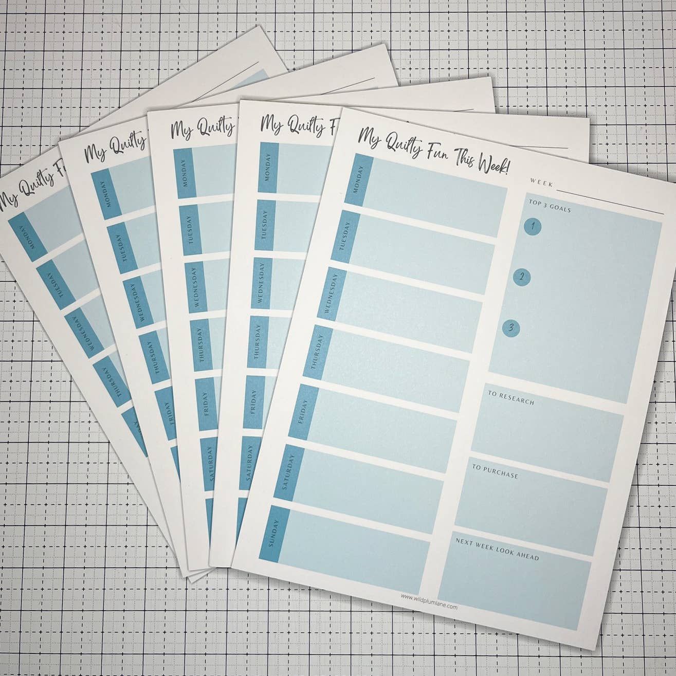 Wild Plum Lane - Wholesale Planner - Quilter's Weekly Planner Pad1