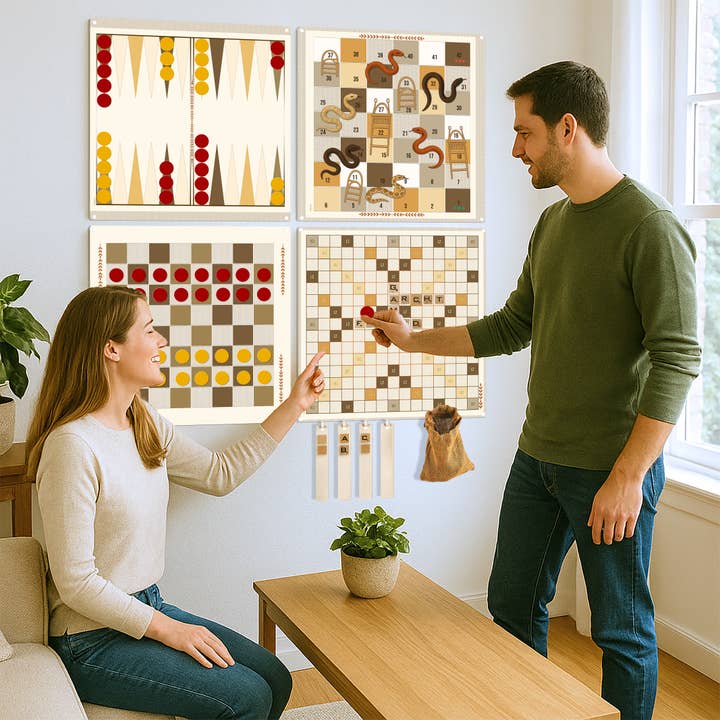 Magnetic Game Set: Snakes and Ladders, Words, Checkers, Backgammon for wholesale by Archtwain