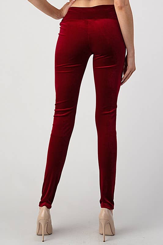 Lemon Tree - Wholesale Fashion Leggings - Women's - HIGH WAIST VELVET KNIT LEGGINGS3