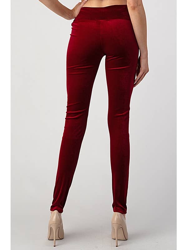 Lemon Tree - Wholesale Fashion Leggings - Women's - HIGH WAIST VELVET KNIT LEGGINGS3