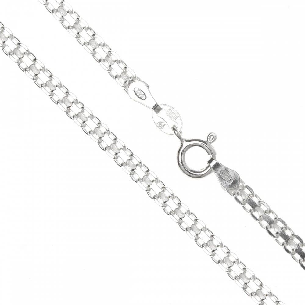 UniArt - Vendita all'ingrosso Collane a catena e maglie - Catena Bismark in Argento Sterling - 3mm0