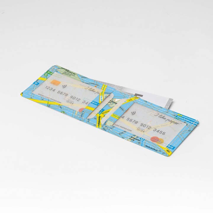 LOST IN BERLIN - Portefeuille pour cartes Tyvek® FRESH BLUE pour la vente par I Like Paper