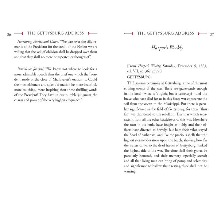 Applewood Books - Wholesale History & Geography - The Gettysburg Address3